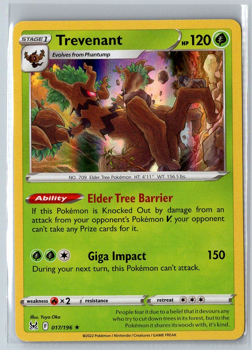 2022 SWORD & SHIELD - LOST ORIGIN TREVENANT STAGE 2/RARE HOLO #17