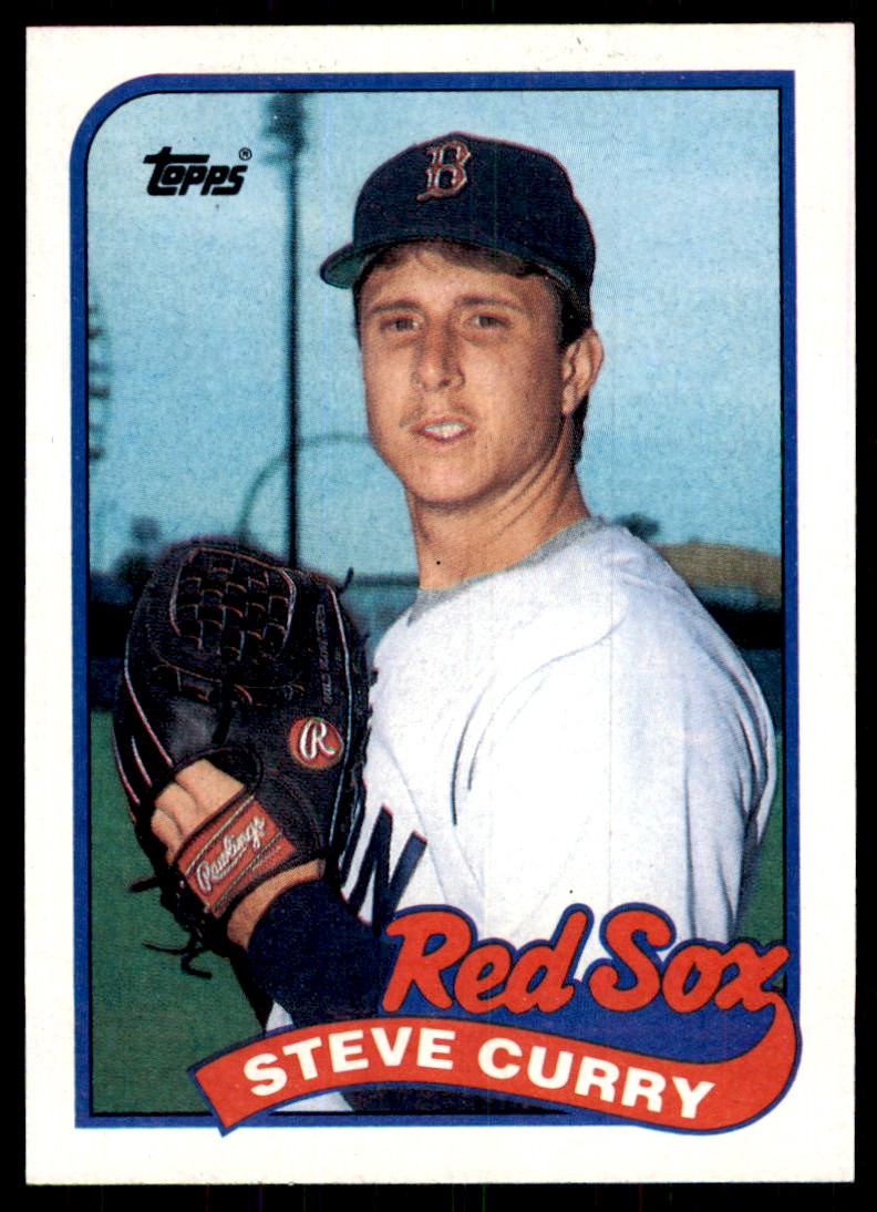 1989 Topps Baseball Card Steve Curry Rookie . Boston Red Sox #471