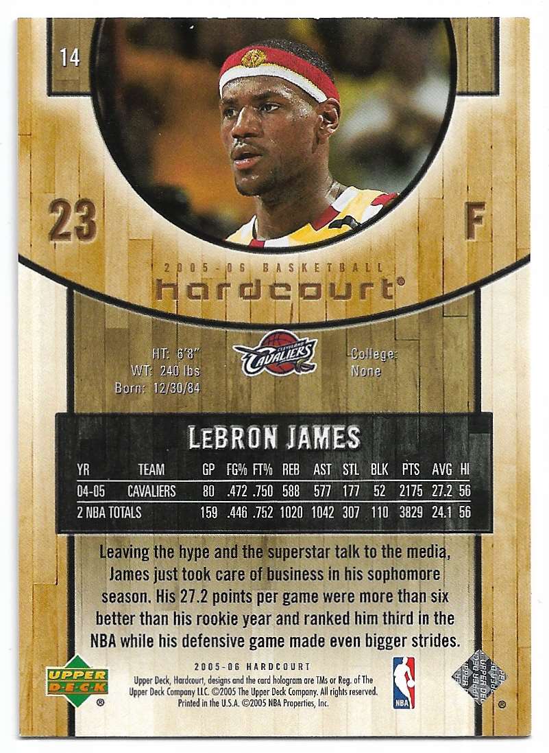 2005 Upper Deck on sale Lebron James #14