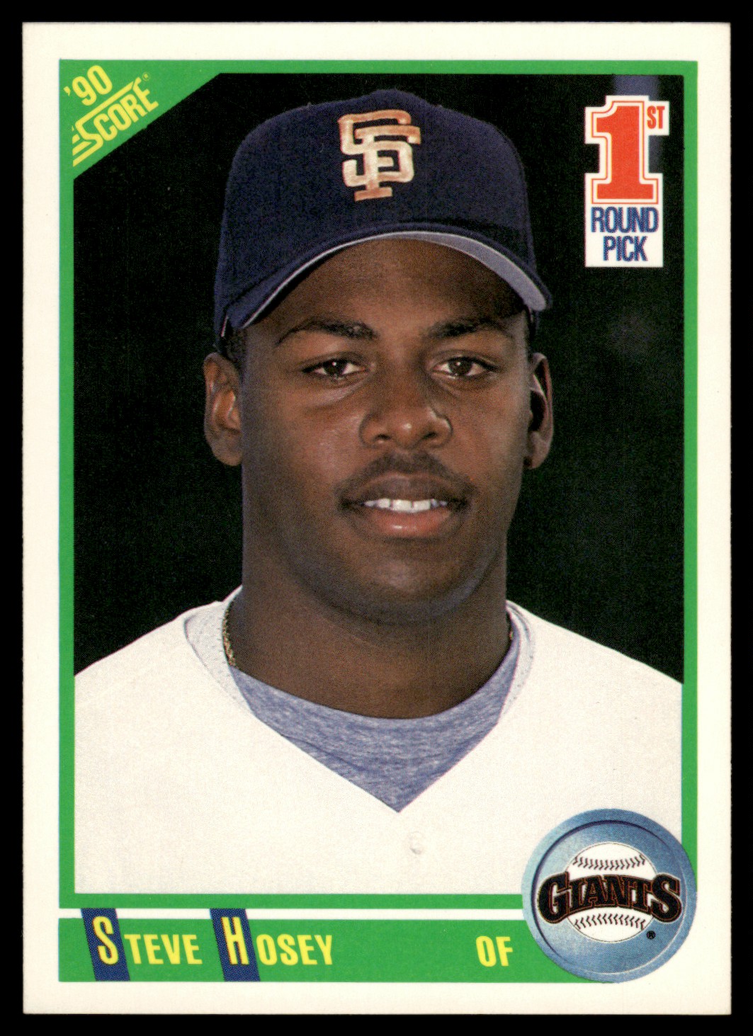 1990 Score 1st Round Pick #666 Steve Hosey Rookie San Francisco