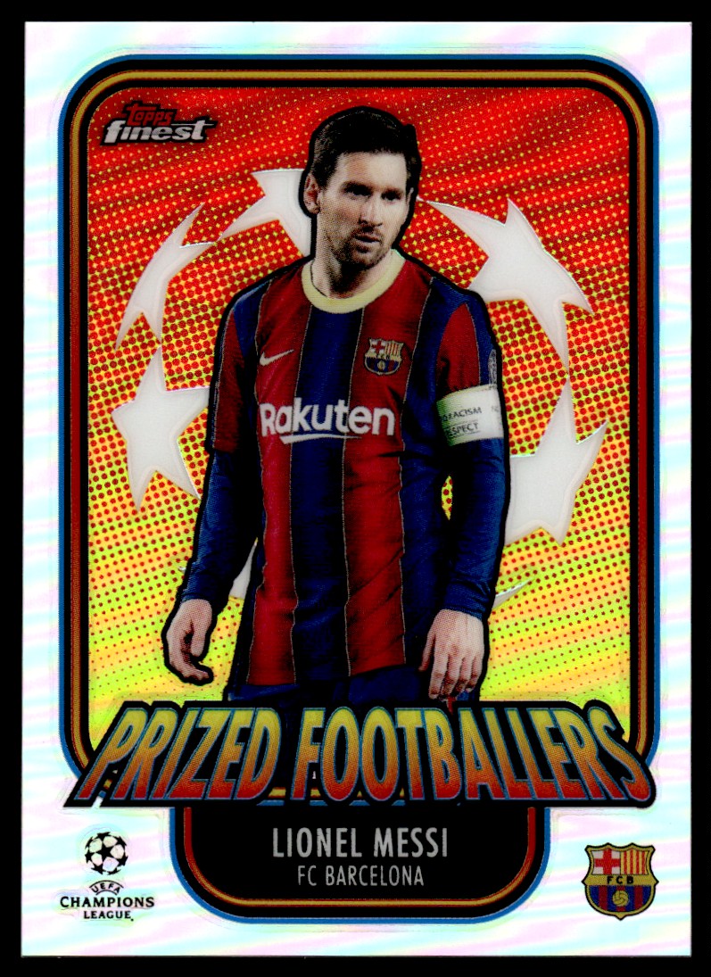 2021 Topps Finest Prized Footballers Lionel Messi FC Barcelona #PF