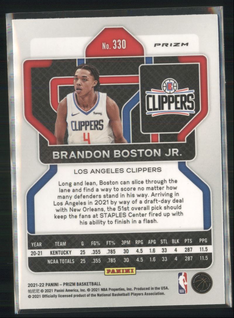 お得なクーポン 2021-22 BRANDON BOSTON JR. RPA 99枚限定