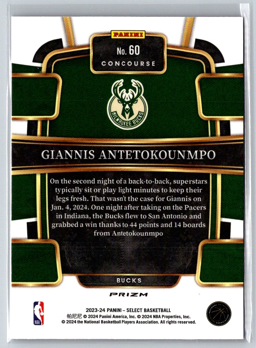 2024-25 PANINI SELECT CONCOURSE PRIZM GIANNIS ANTETOKOUNMPO
