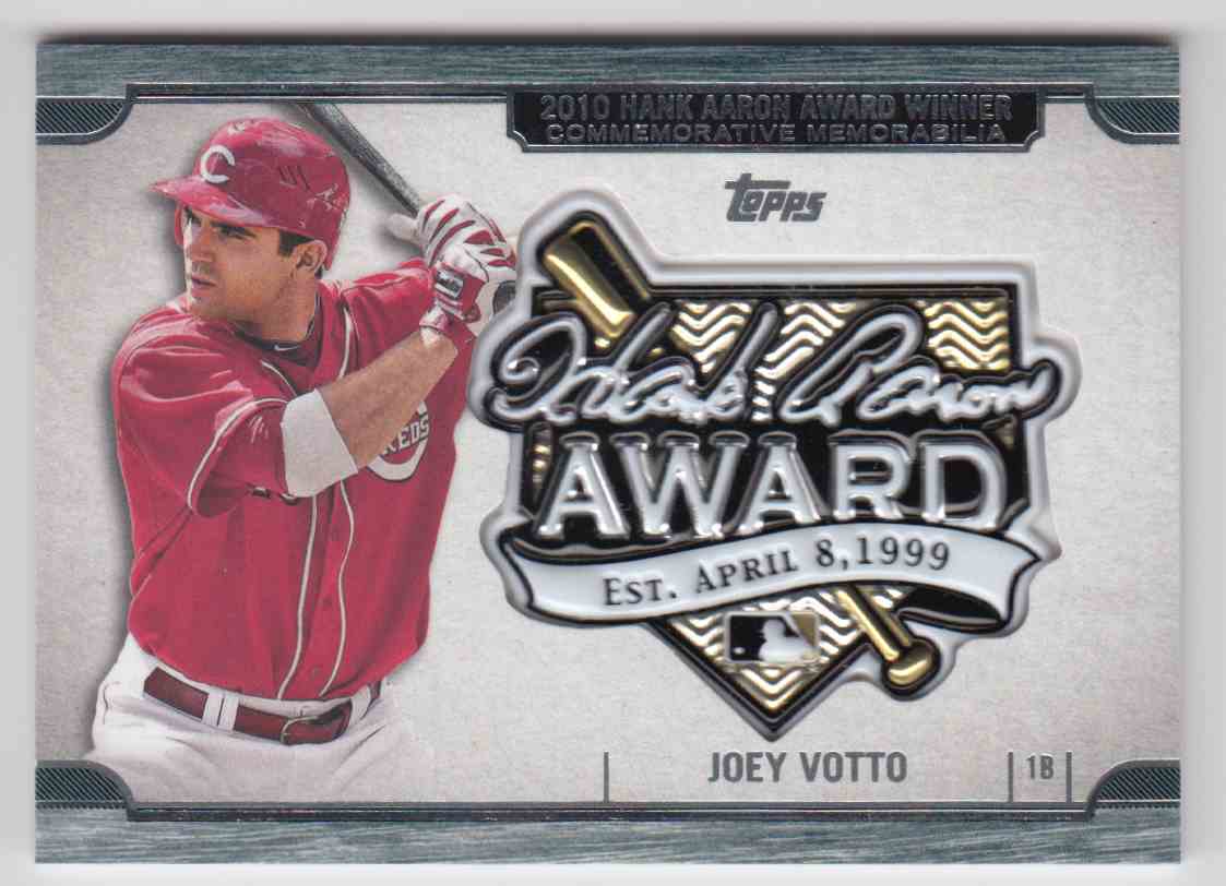 2017 Topps Update Hank Aaron Award Winner Logo Patch Joey Votto #HA-JV ...