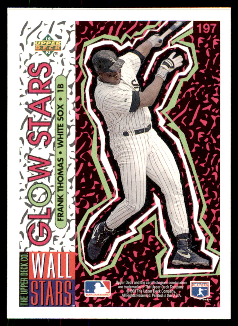 No way  upper deck フラッシュ サイン 1993 Upper Deck Glow Stars Frank Thomas Chicago White Sox #197 | eBay