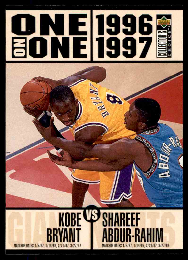 1996-97 Upper Deck Kobe Bryant One On One Nm RC Rookie Los Angeles