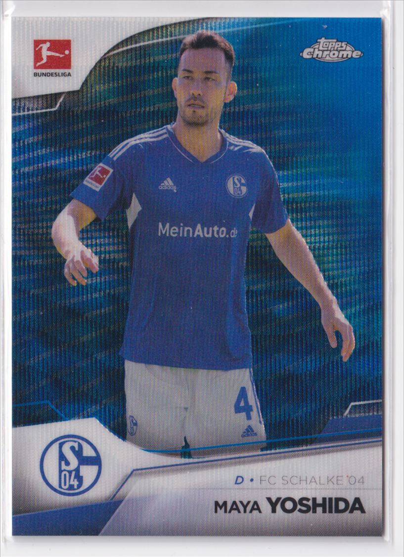 2022 Topps Chrome Bundesliga Blue Refractor Maya Yoshida #85
