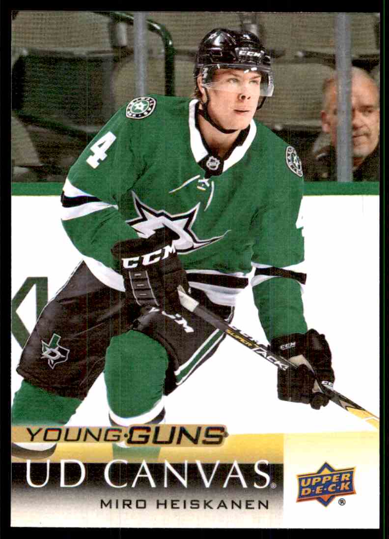 2018 19 Upper Deck Ud Canvas Young Gun Miro Heiskanen C101 On Kronozio