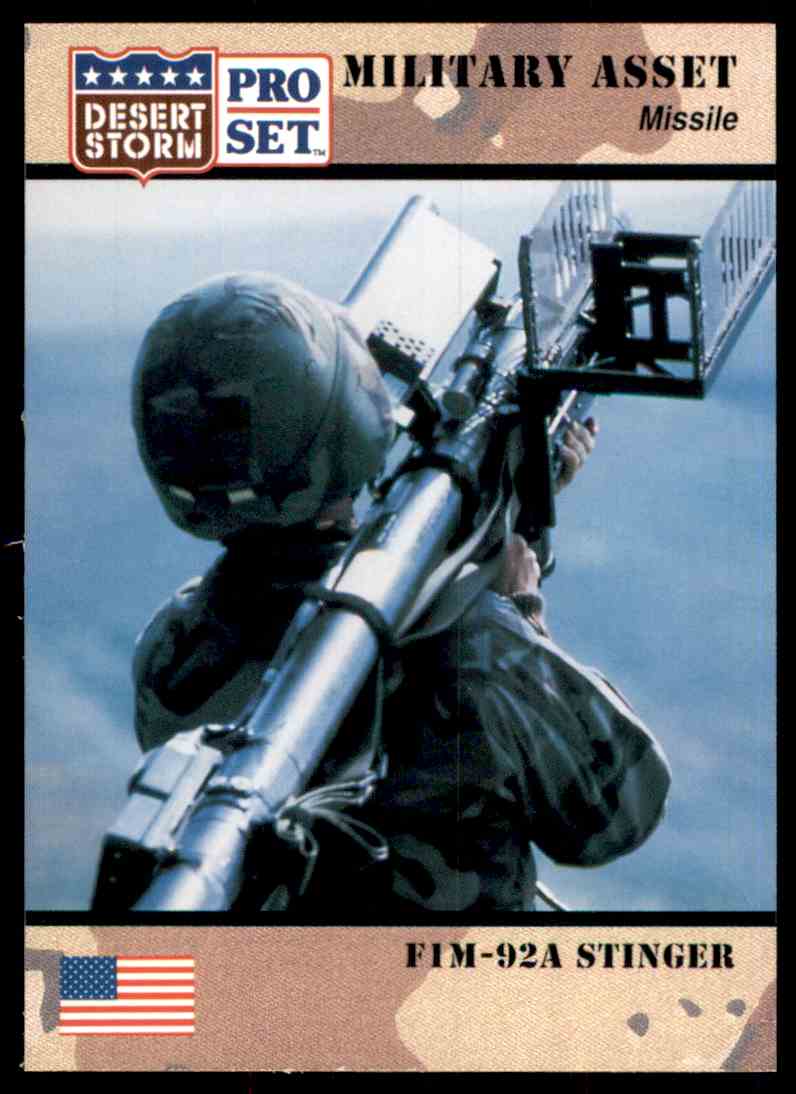 1991 Desert Storm Pro Set Fim-92A Stinger #212 card front image