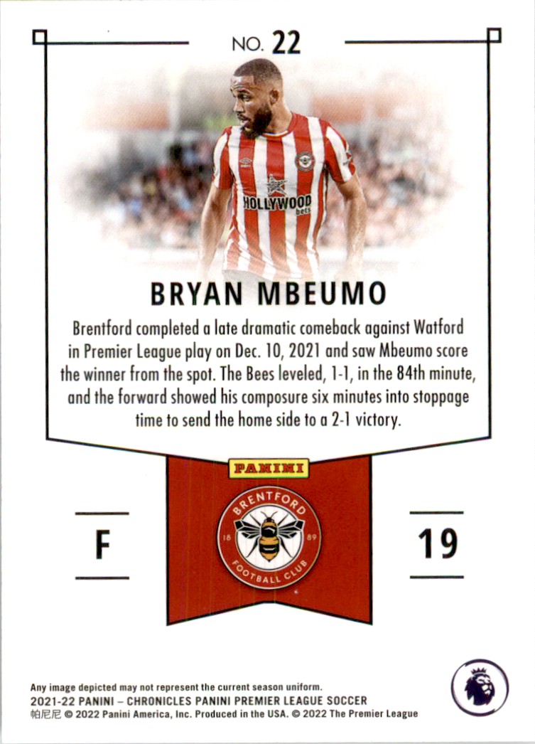 2023-24 BRYAN MBEUMO 14/49 PANINI PRIZM PREMIER LEAGUE