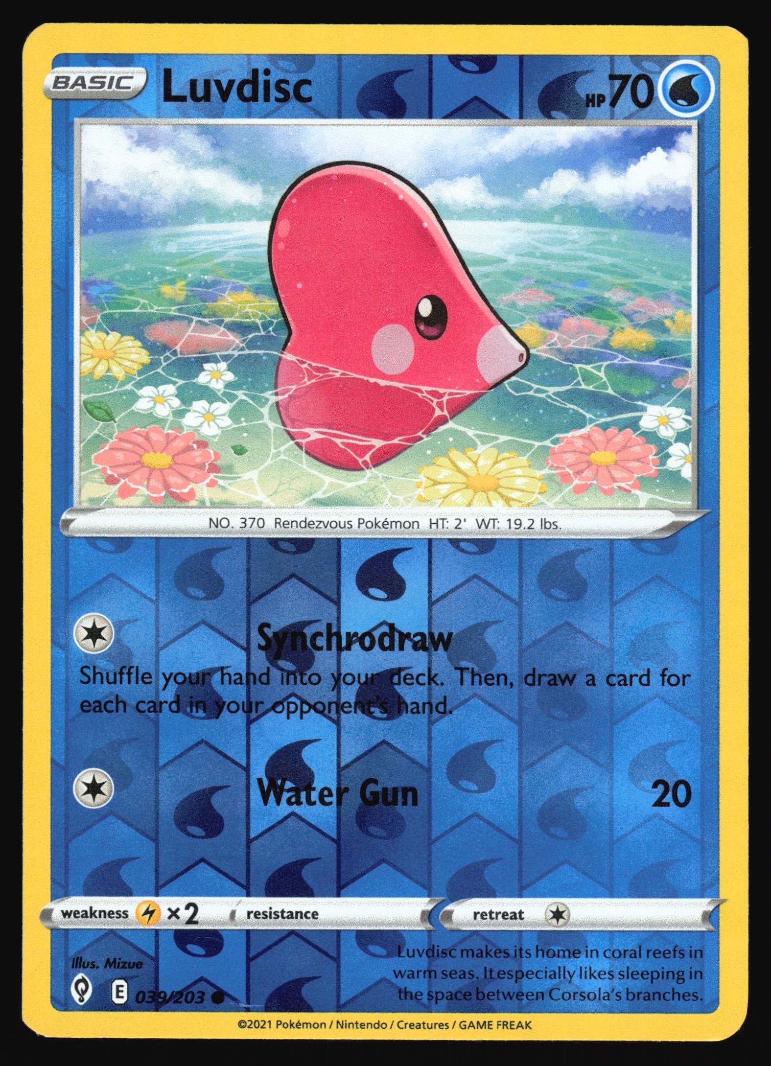 2021 Pokemon Evolving Skies Luvdisc On Kronozio