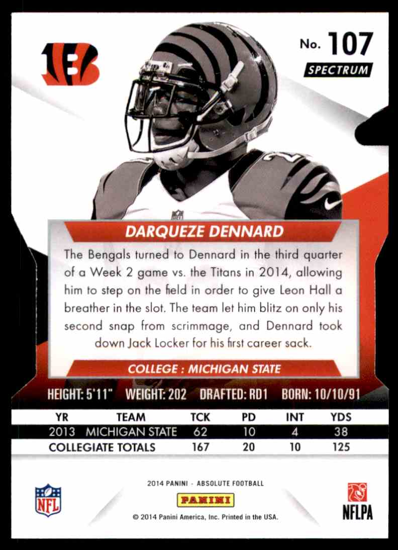 2014 Absolute Retail Red Darqueze Dennard #107 on Kronozio