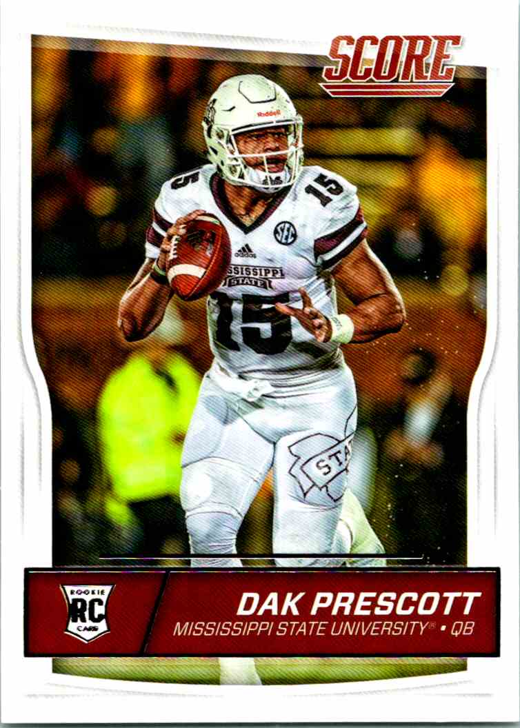 2016 Panini Score Rookie Card Dak Prescott #337 on Kronozio