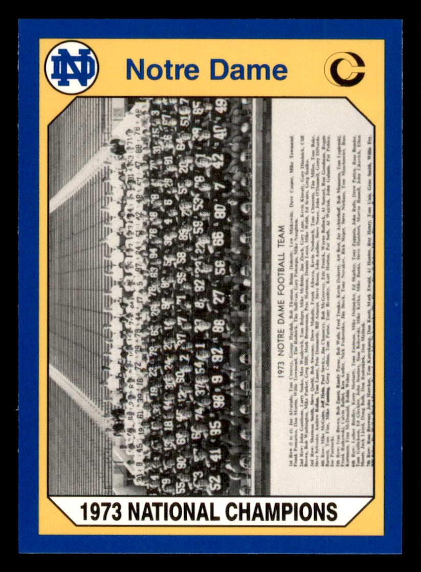 1990 Collegiate Collection Notre Dame - YOU PICK - Complete Your Set