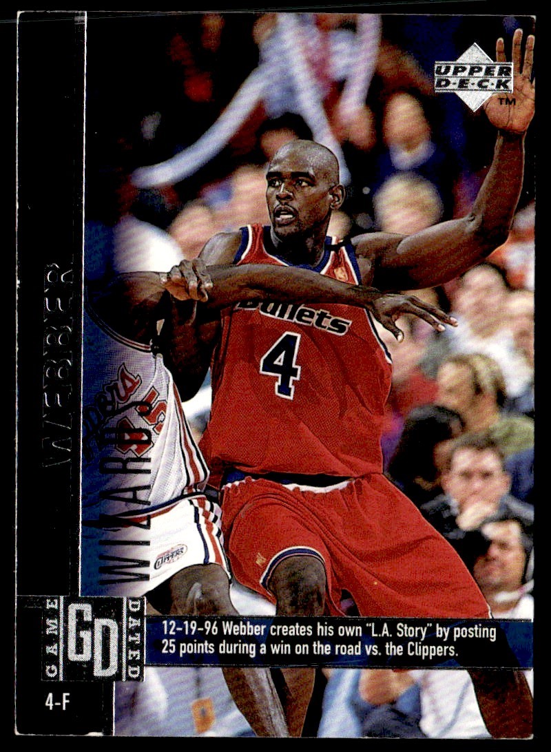 1997-98 Upper Deck Game Dated Memorable Moments Chris Webber 
