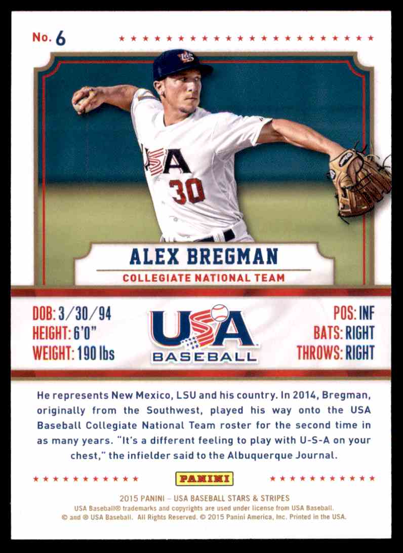 2015 Panini Stars And Stripes Collegiate National Alex