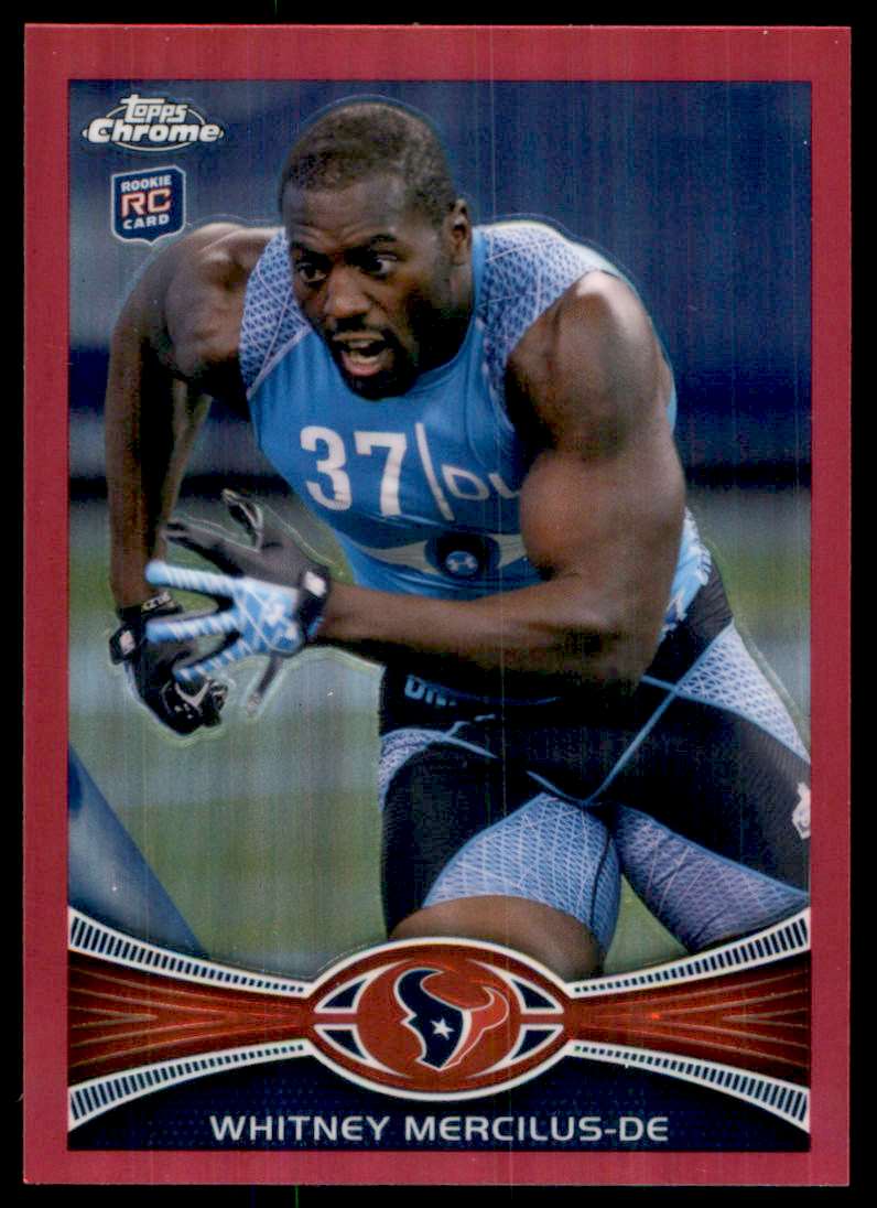 2012 Topps Chrome Pink Refractors Football Cards Whitney Mercilus #111 card front image