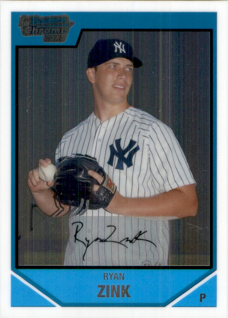 2007 Bowman Chrome Draft Draft Picks Ryan Zink #BDPP9