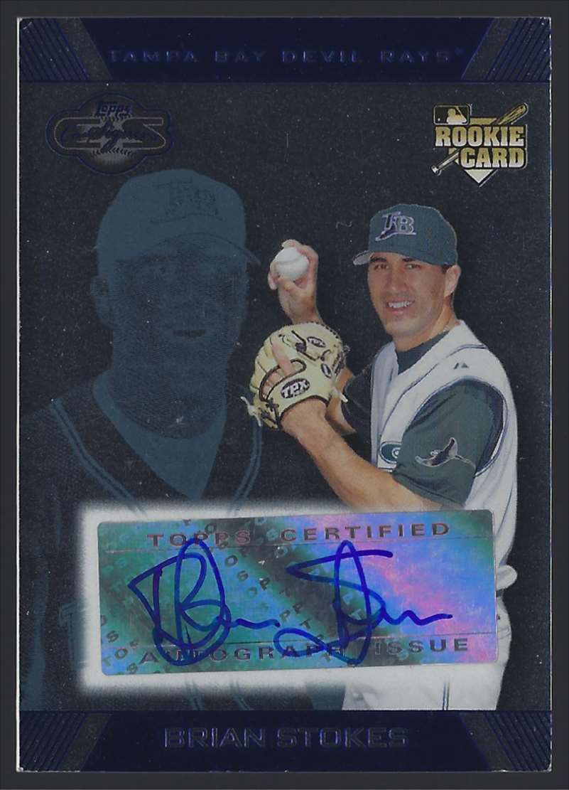 2007 Topps Co-Signers Silver Blue Brian Stokes Au #1 card front image