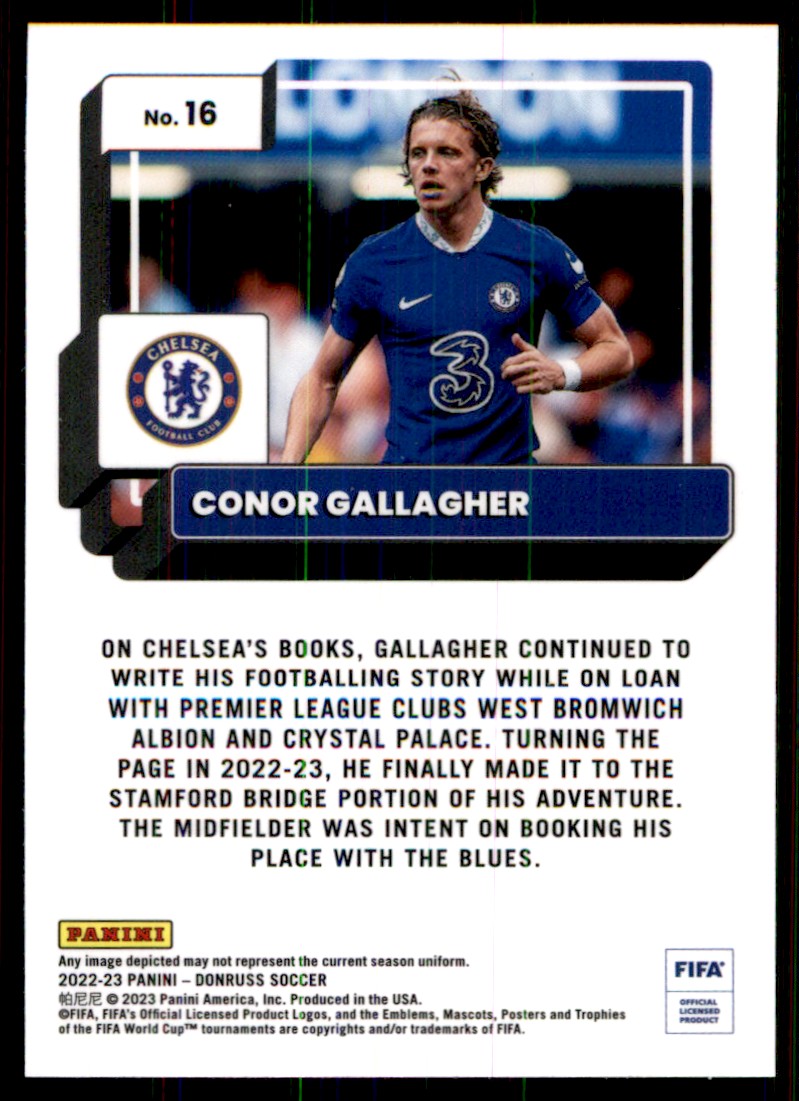 2022 Donruss Optic Conor Gallagher Chelsea FC #16 | eBay