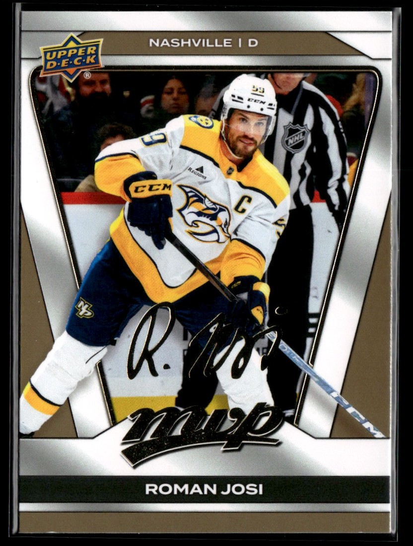2025-26 Upper Deck MVP Gold Script Roman Josi Nashville Predators