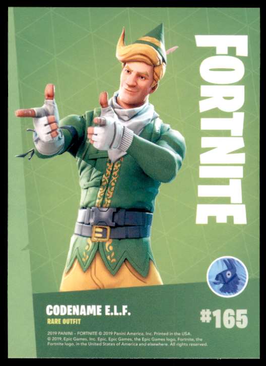 2019 Fortnite Series 1 Codename E.L.F. R #165 card back image