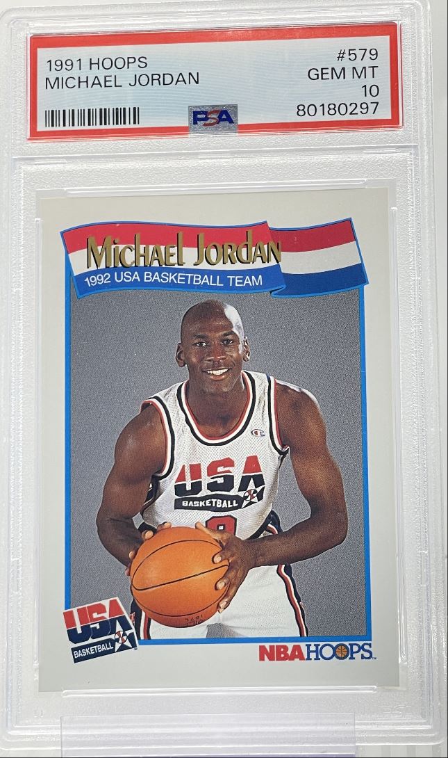 1991-92 NBA HOOPS USA BASKETBALL TEAM #579 MICHAEL JORDAN on Kronozio