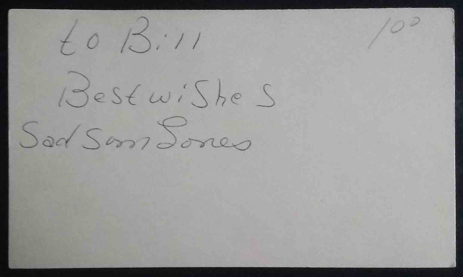 1951 3X5 Toothpick Sam Jones