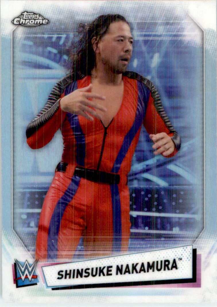 2021 Topps WWE Chrome Refractor Shinsuke Nakamura #69 card front image