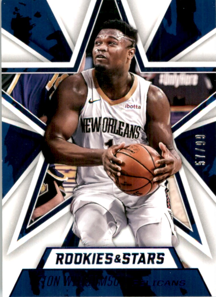 2020-21 Panini Chronicles Blue Zion Williamson/Rookies and Stars #652 card front image