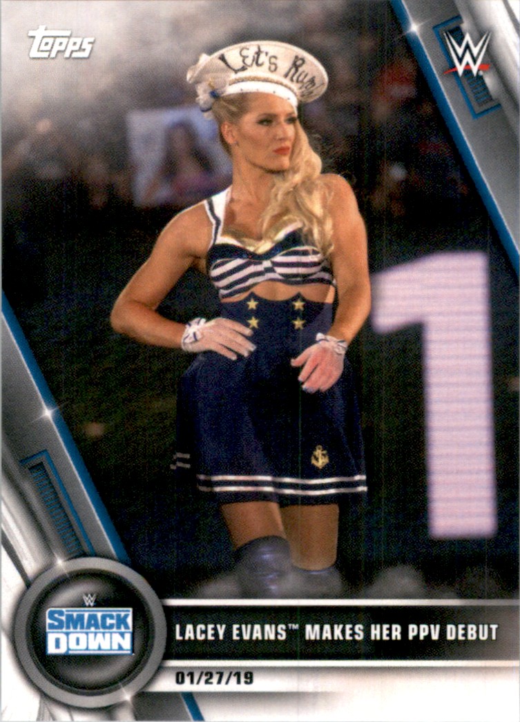 2020 Topps WWE Women's Division Lacey Evans Makes Her PPV Debut #9 card front image
