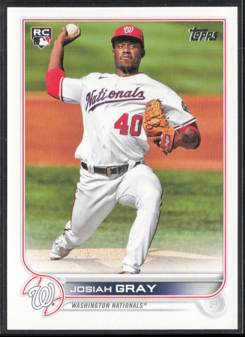2022 Topps Josiah Gray Rookie Washington Nationals #43