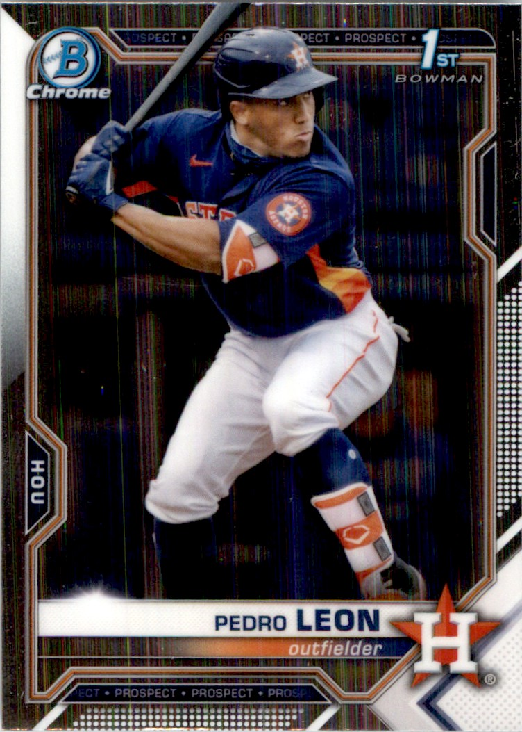 2021 Bowman Chrome Prospects Pedro Leon #BCP-189 card front image