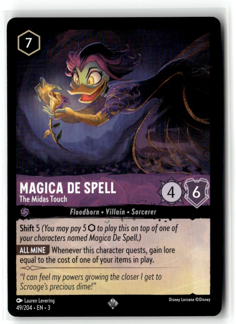 lorcana into the inklands card list price 2024 LORCANA INTO THE INKLANDS MAGICA DE SPELL SUPER RARE #49