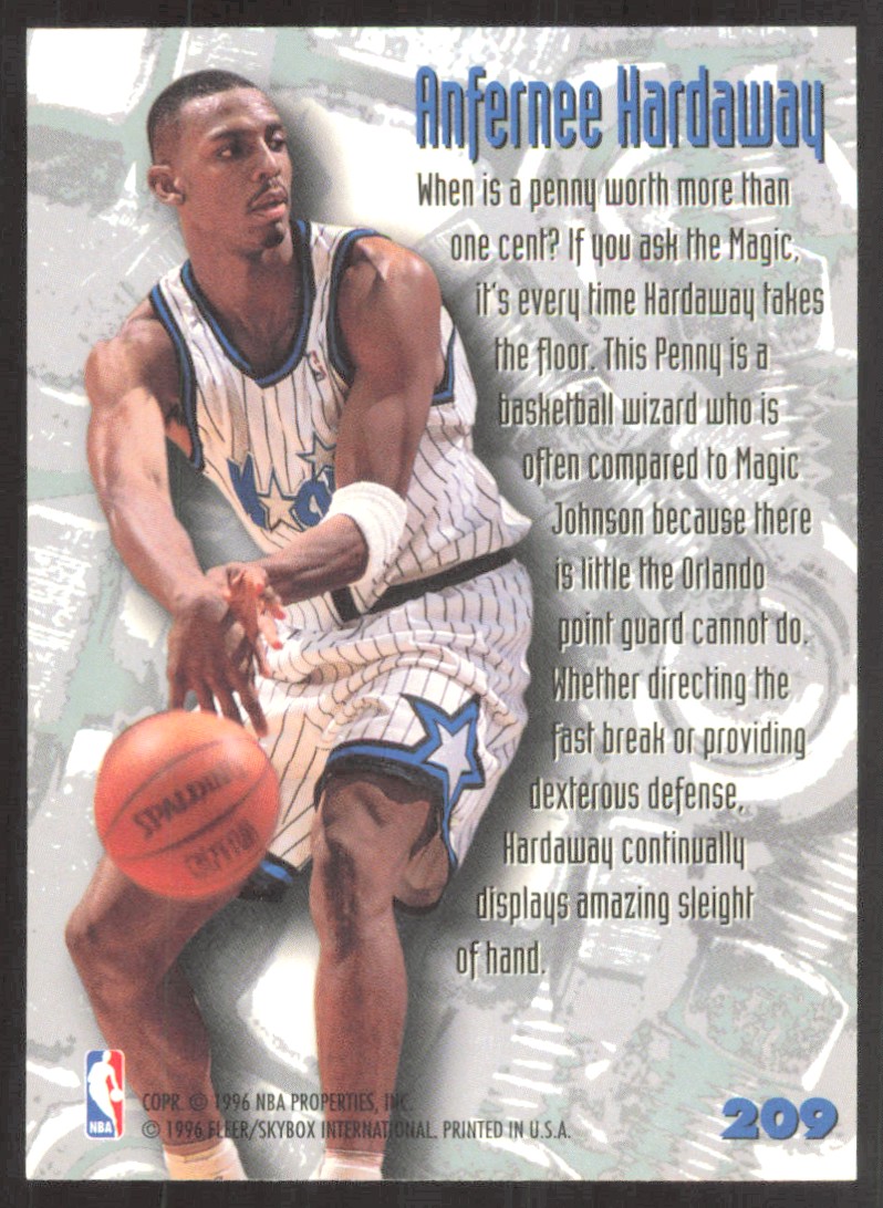 1995-96 Fleer Skybox Metal Nuts & Bolts Anfernee Penny