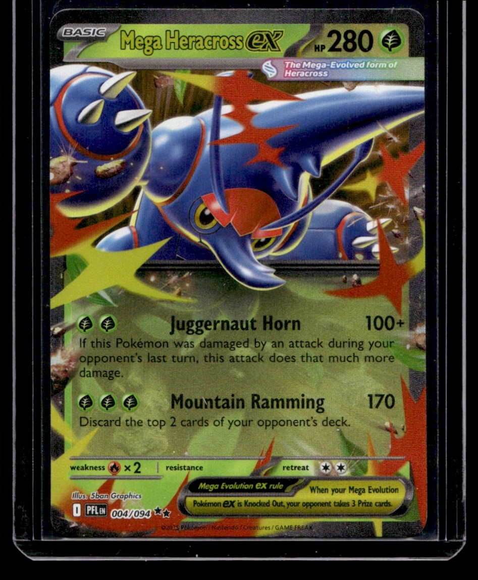 2025 Phantasmal Flames Mega Heracross EX Ultra Rare #004 Full Art
