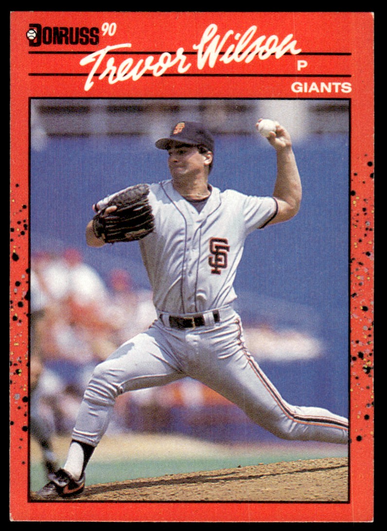 ジャイアンツ GIANTS Winning Game Card2009〜2013 1990 Donruss Baseball Card Trevor Wilson San Francisco Giants #414