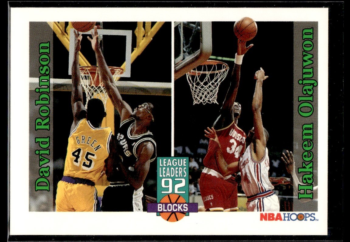 帽子 set of 2 D Robinson & H Olajuwon 1992-93 Hoops David Robinson/Hakeem Olajuwon San Antonio Spurs