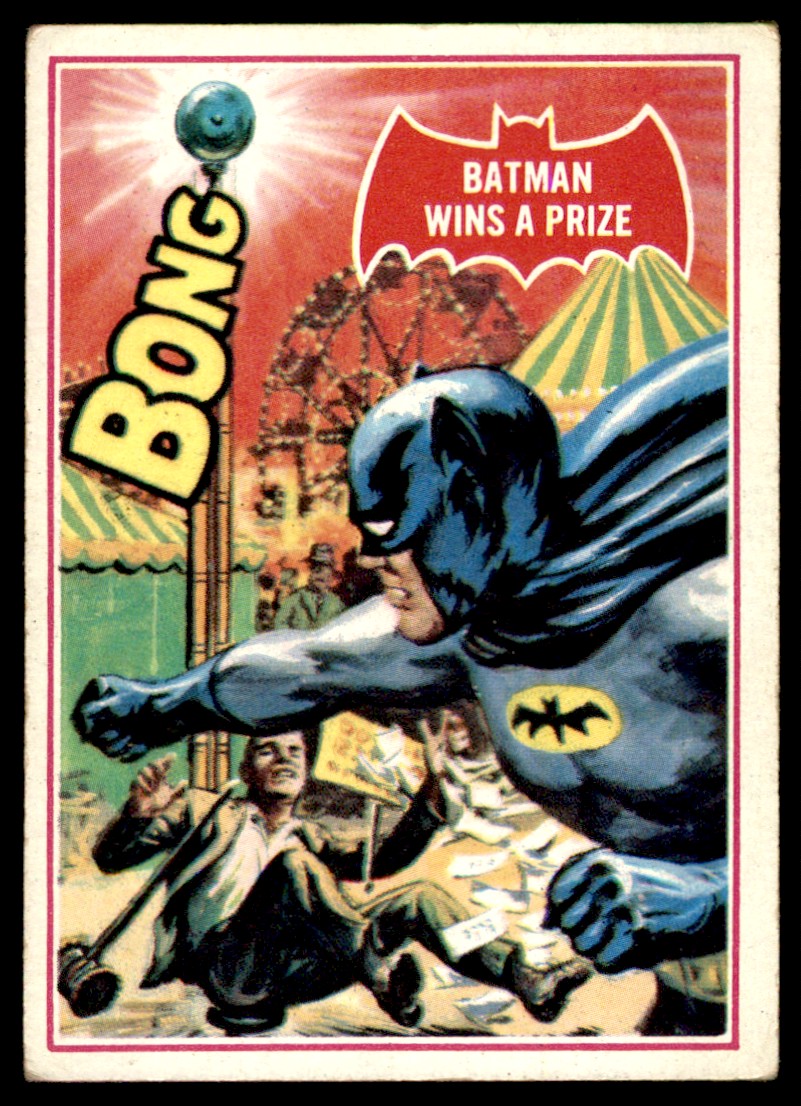 1966 Topps Red Bat Batman Wins a Prize #21A on Kronozio