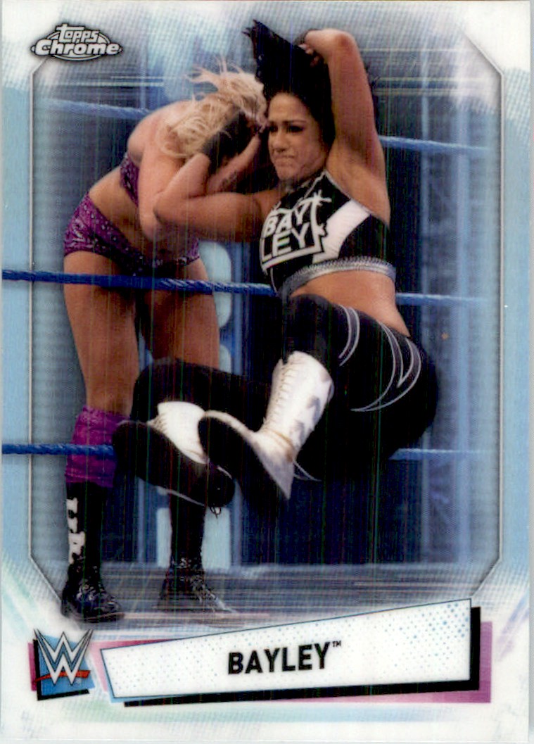 2021 Topps WWE Chrome Refractor Bayley #49 card front image