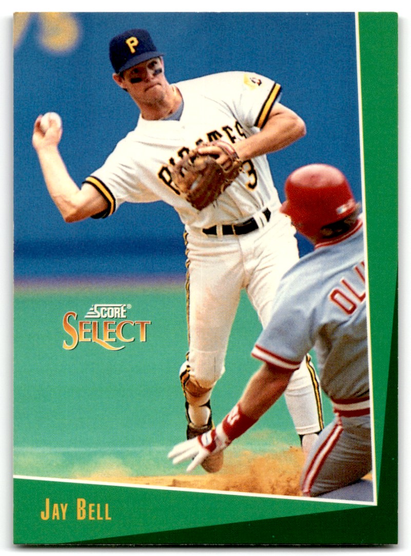 Jay Bell autographed baseball card (Pittsburgh Pirates) 1990 Score