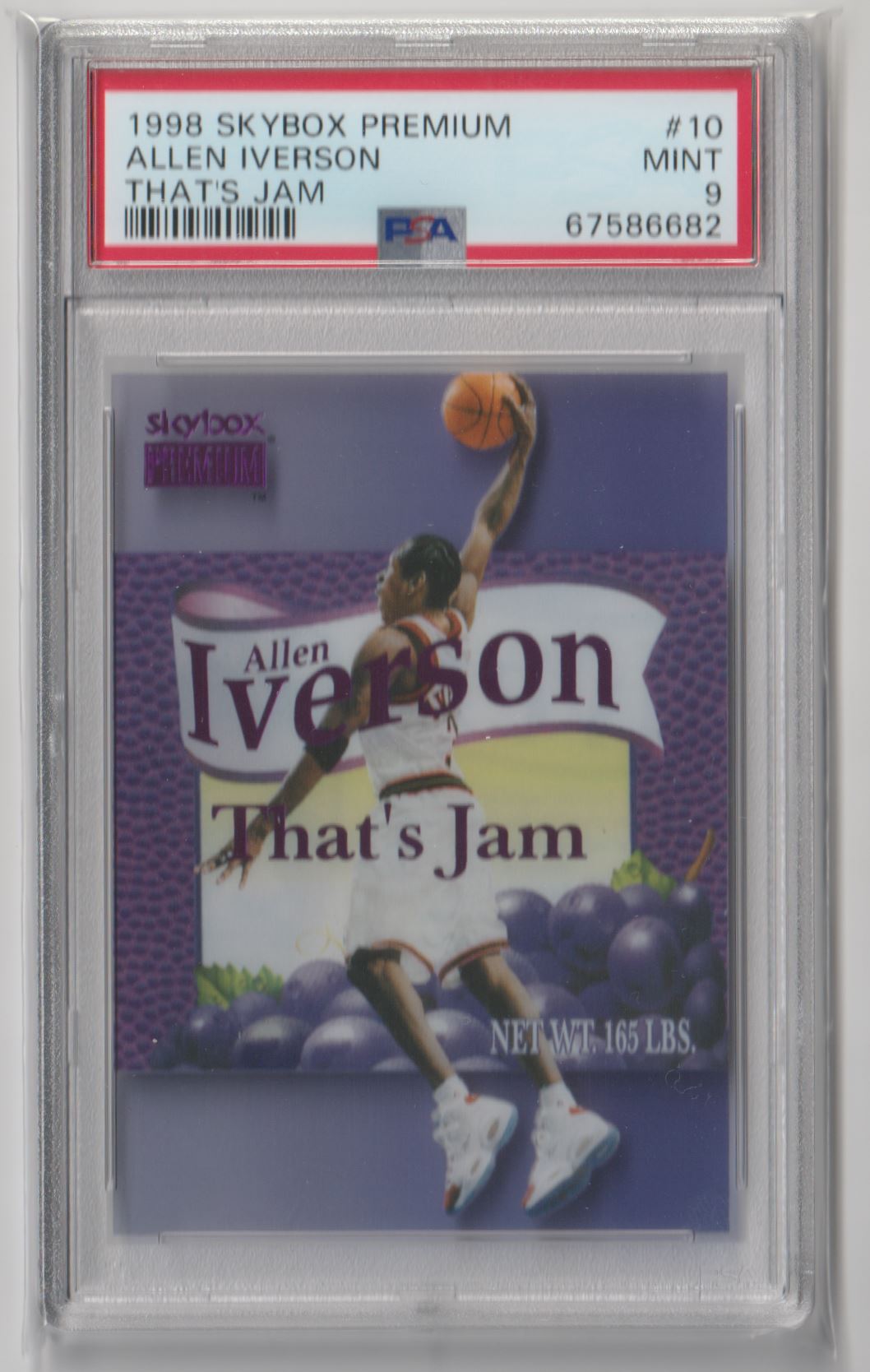 1998-99 Skybox Premium That's Jam PSA 9 Allen Iverson #10 card front image