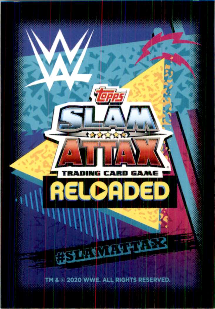 2020 Topps WWE Slam Attax Reloaded Super Showdown Foil Roman Reigns #291 card back image