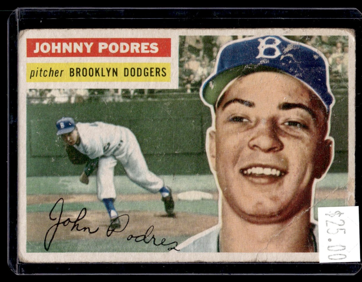 1955 Topps John Podres #173 card front image