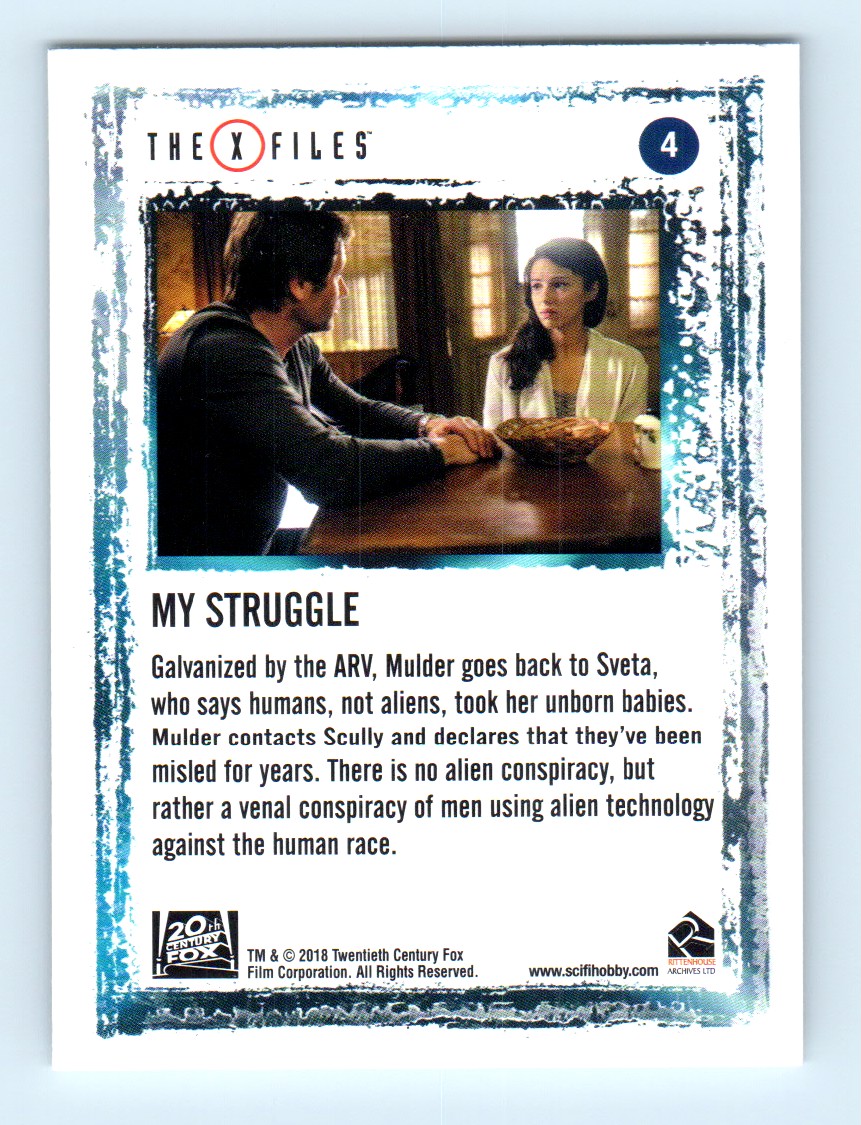 2018 Rittenhouse Trading Card The X-Files #4 card back image