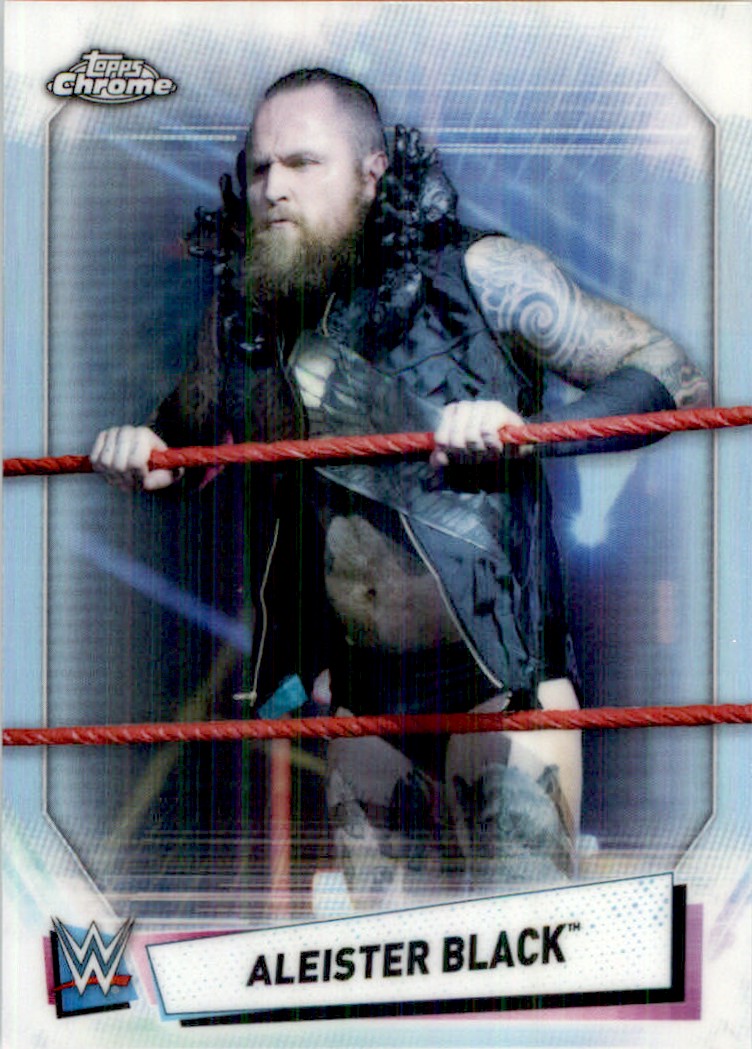 2021 Topps WWE Chrome Refractor Aleister Black #46 card front image