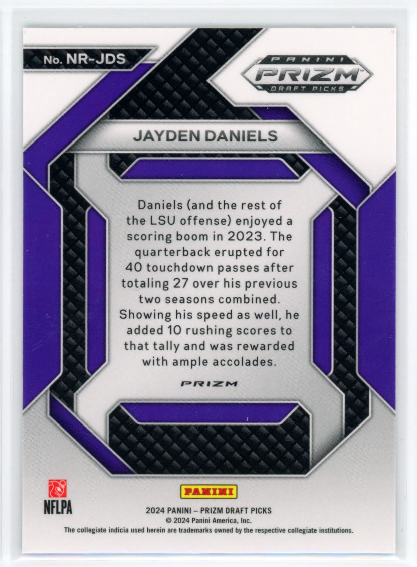 2024 Panini Prizm Draft Picks New Recruits Green Jayden Daniels RC