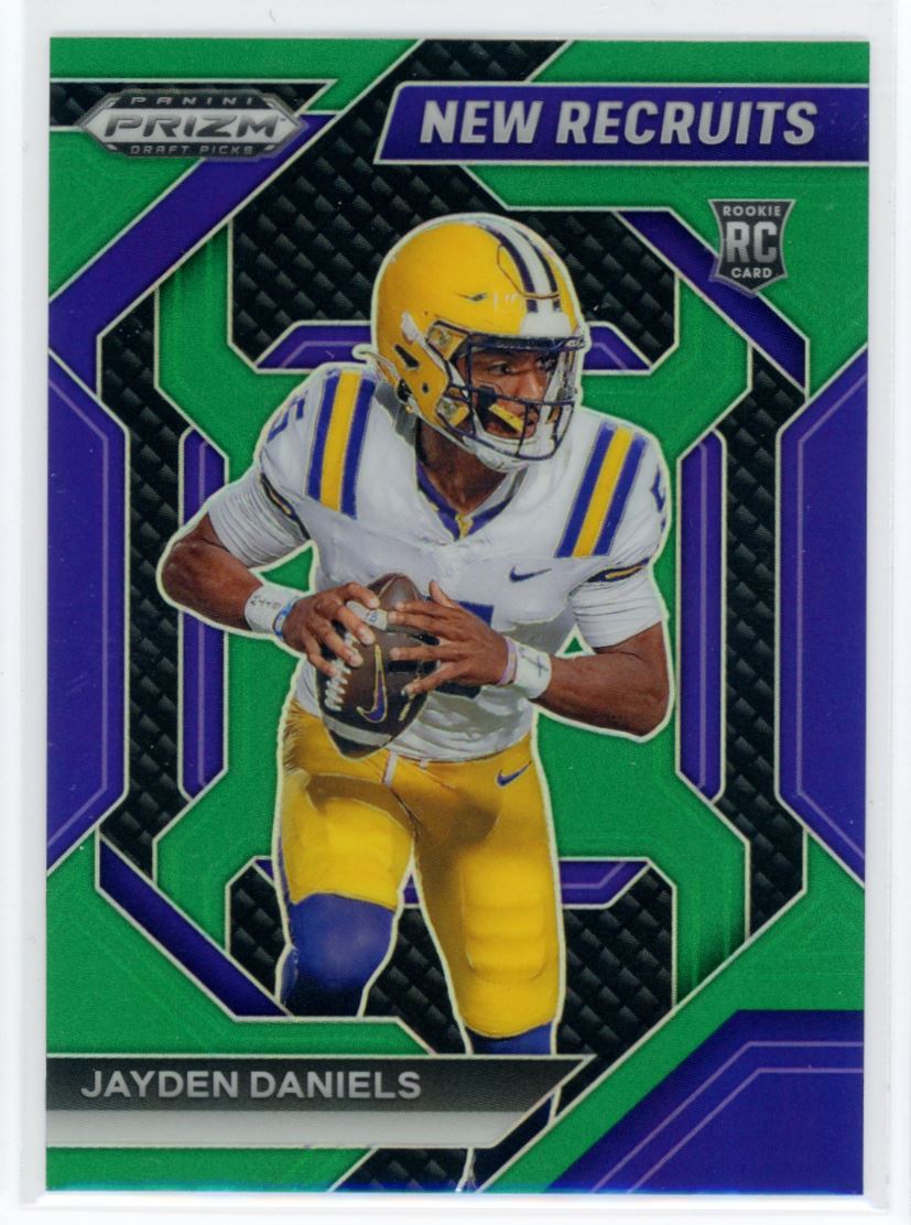 2024 Panini Prizm Draft Picks New Recruits Green Jayden Daniels RC