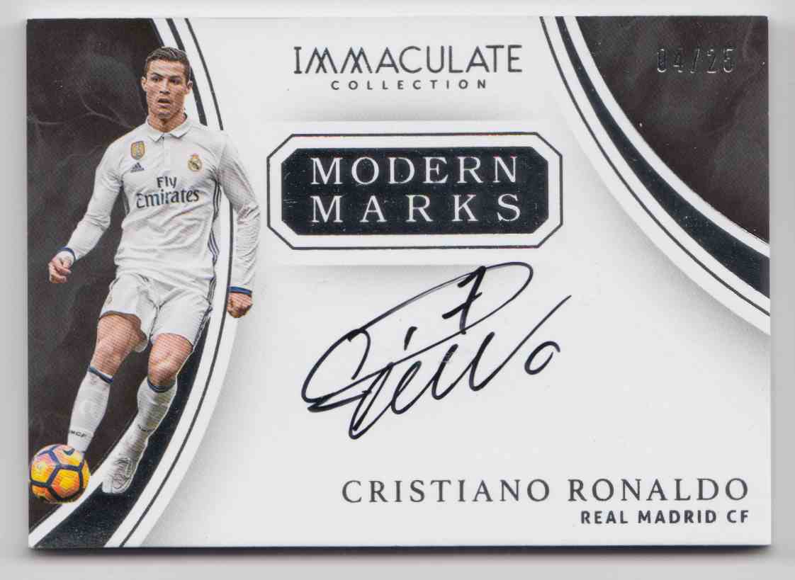 2017 Panini Immaculate Collection Modern Marks On Card Cristiano 