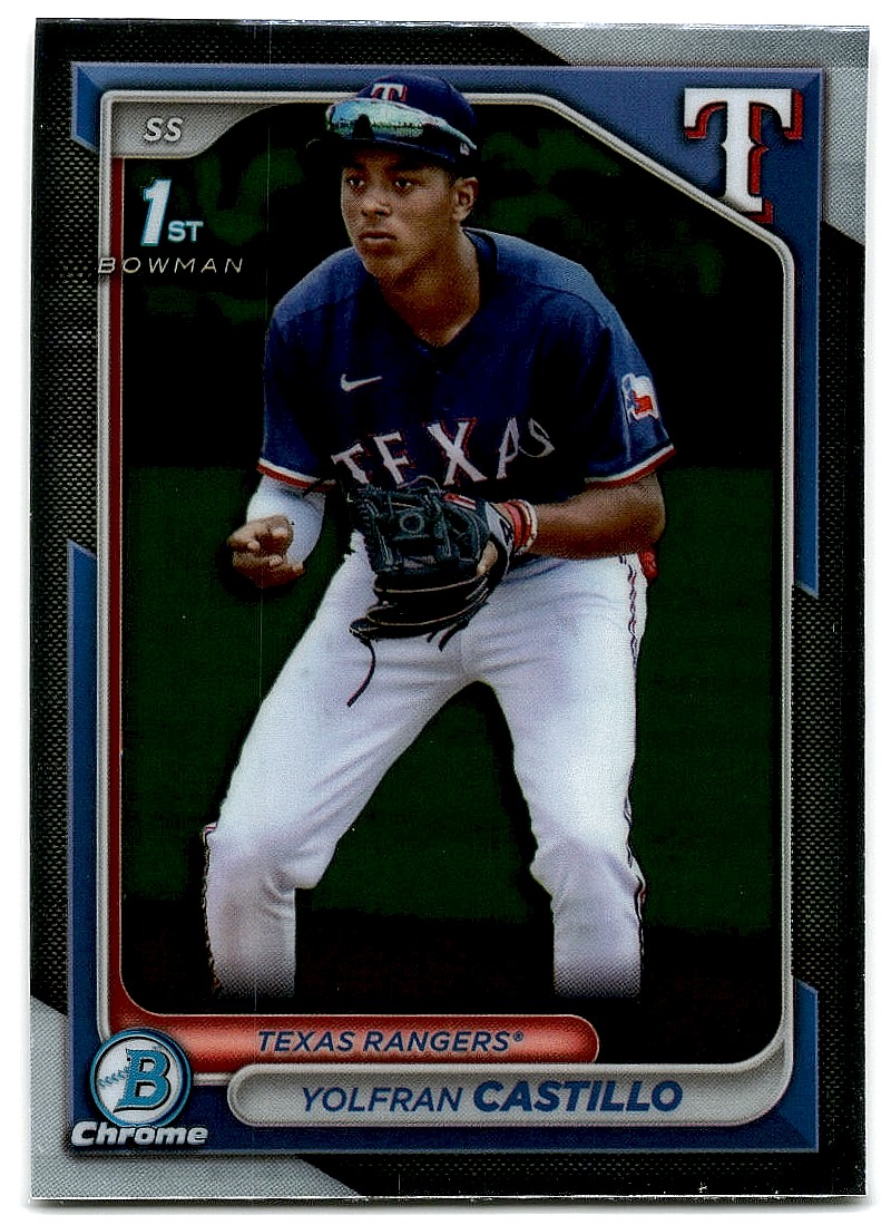 2024 BOWMAN CHROME YOLFRAN CASTILLO TEXAS RANGERS #BCP159 1ST 